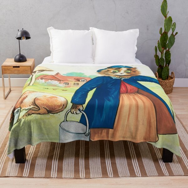 Item preview, Fetching Milk by Louis Wain designed and sold by WonderweissStudio.