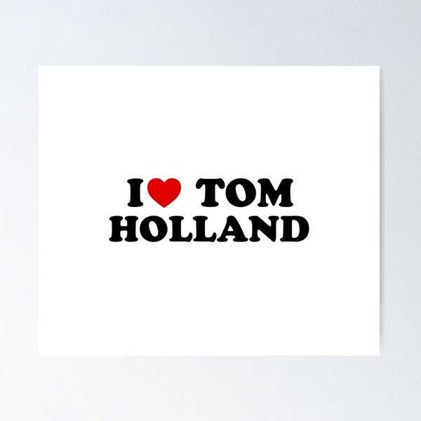 Artikelvorschau, Ich liebe Tom Holland Black Text entworfen und verkauft von hintqdden.