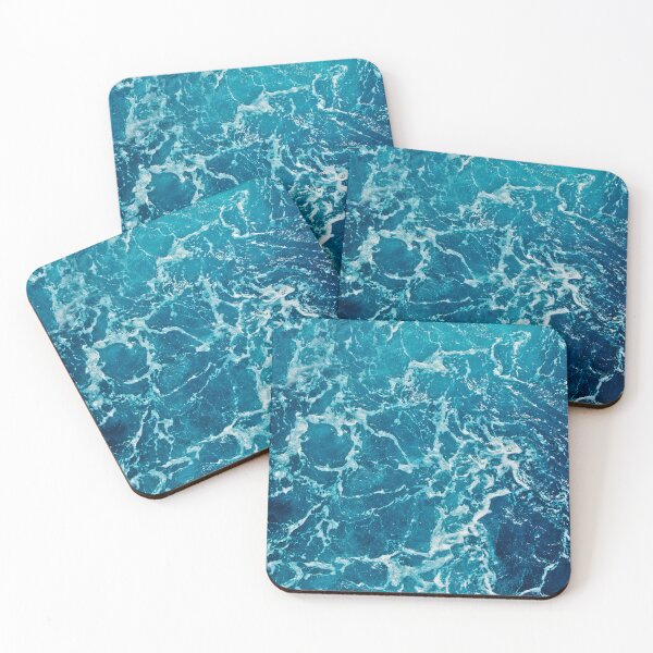 Item preview, Blue ocean waves number 9 designed and sold by pocketgraphic.
