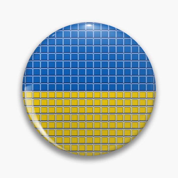 Item preview, Ukraine Flag Rounded - Squares Pixel  designed and sold by MoonElite.
