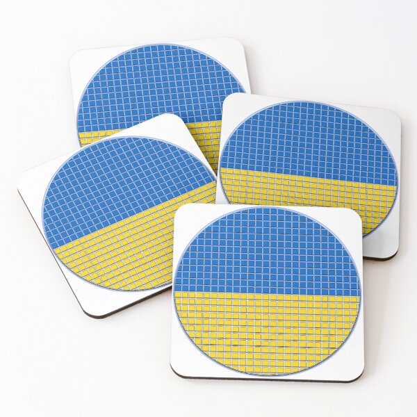 Item preview, Ukraine Flag Rounded - Squares Pixel  designed and sold by MoonElite.