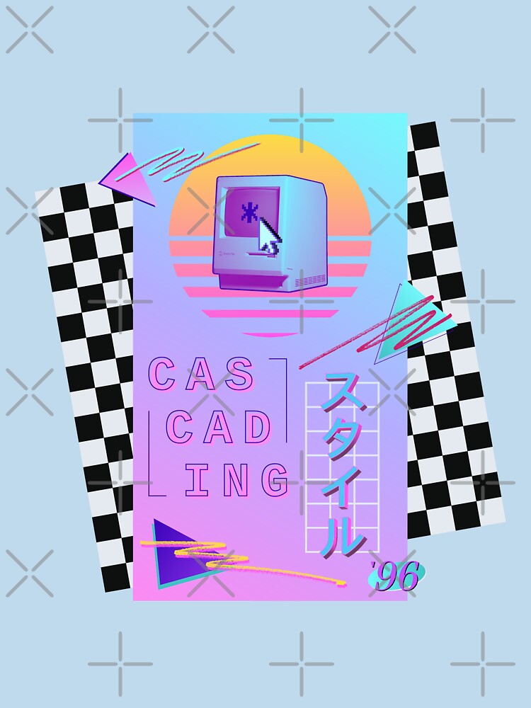 Thumbnail 7 of 7, Essential T-Shirt, Vaporwave CSS designed and sold by ckirknielsen.