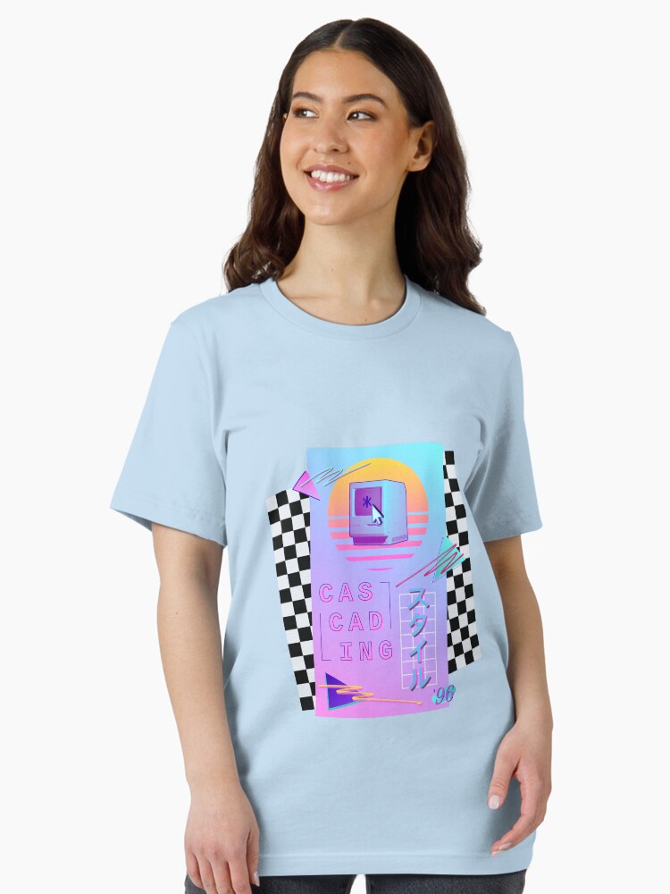 Thumbnail 1 of 7, Essential T-Shirt, Vaporwave CSS designed and sold by ckirknielsen.