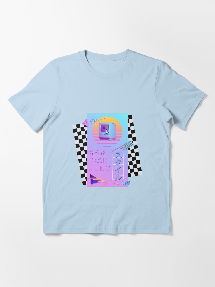 Thumbnail 3 of 7, Essential T-Shirt, Vaporwave CSS designed and sold by ckirknielsen.