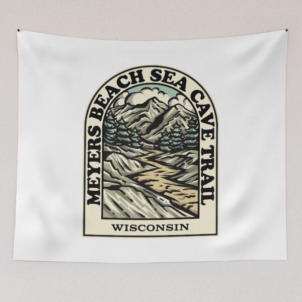 Item preview, Meyers Beach Sea Cave Trail Wisconsin hiking backpacking trail designed and sold by HalpinDesign.