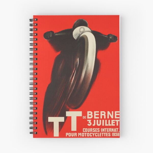 Item preview, TT DE BERNE Racing Circuit for Motorcycles 1938 Switzerland Vintage Cycles Racing Poster by Artist Ernst Ruprecht designed and sold by retroposters.
