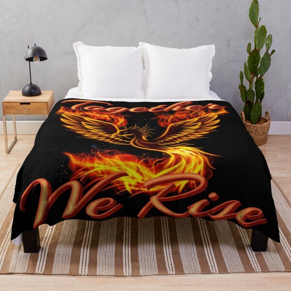 Item preview, Together We Rise Quote Women Flaming Phoenix designed and sold by Paula Helit.