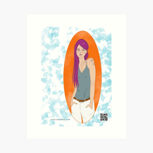 Chica enmarcada Lámina artística