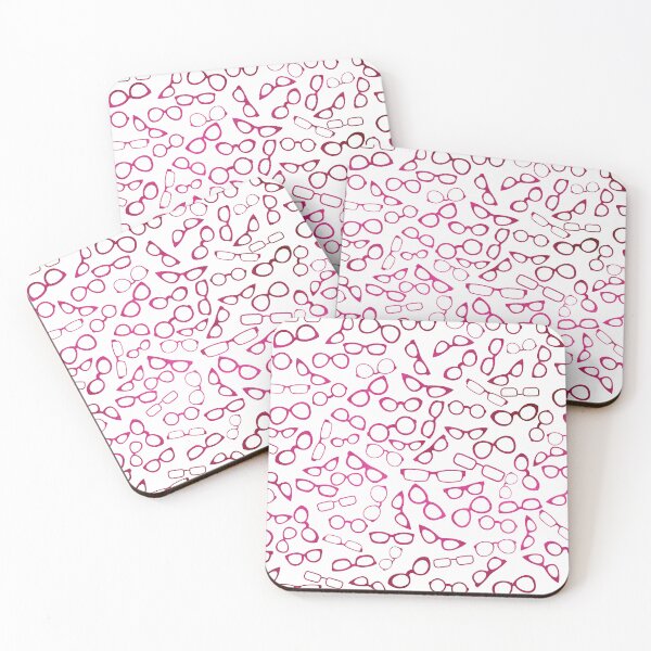 Item preview, Pink Eyeglasses Pattern designed and sold by Primroaddesigns.