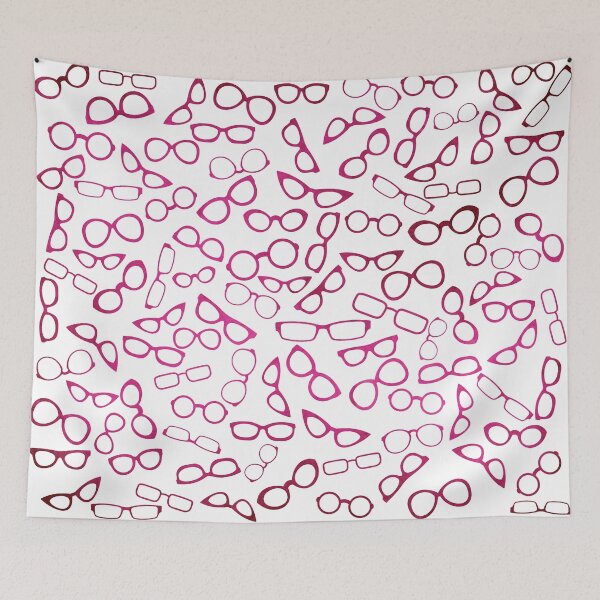 Item preview, Pink Eyeglasses Pattern designed and sold by Primroaddesigns.