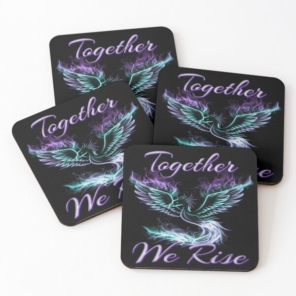 Item preview, Together We Rise Quote Women Flaming Phoenix Inspiration designed and sold by Paula Helit.