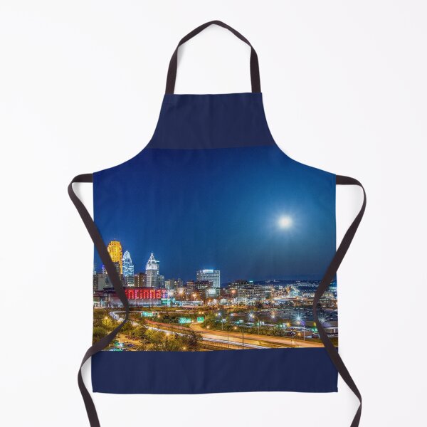 Item preview, 2014 Cincinnati Ohio Night Skyline with a Full Moon designed and sold by DaveFilm.
