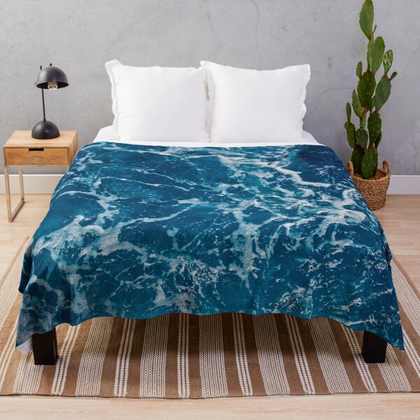 Item preview, Captivating Blue Ocean Wave Wall Art Print designed and sold by pocketgraphic.