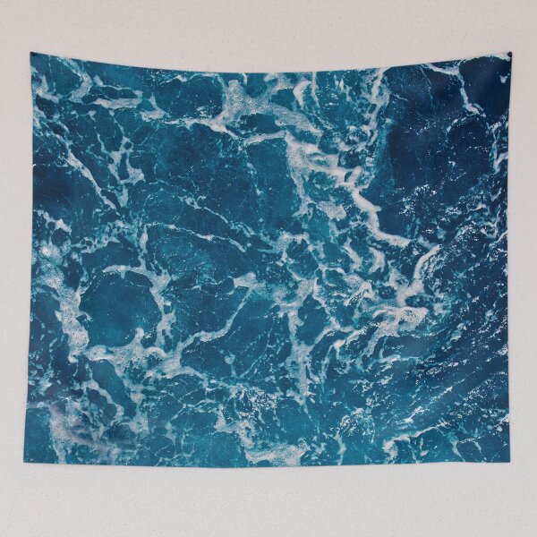 Item preview, Captivating Blue Ocean Wave Wall Art Print designed and sold by pocketgraphic.