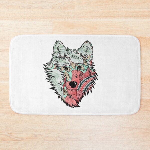 Item preview,  Wolf's head floral designed and sold by Ascooepics.