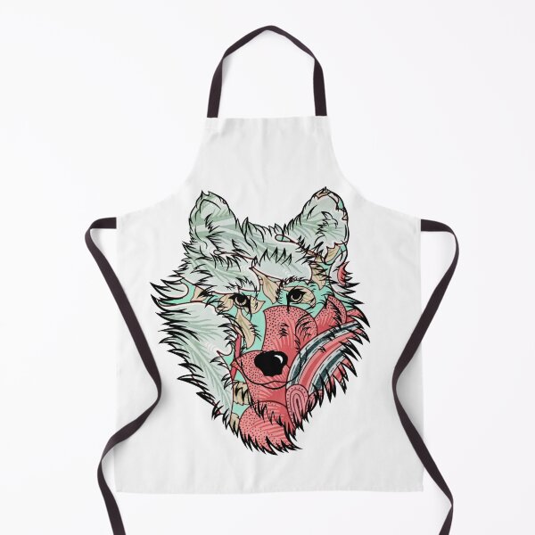 Item preview,  Wolf's head floral designed and sold by Ascooepics.