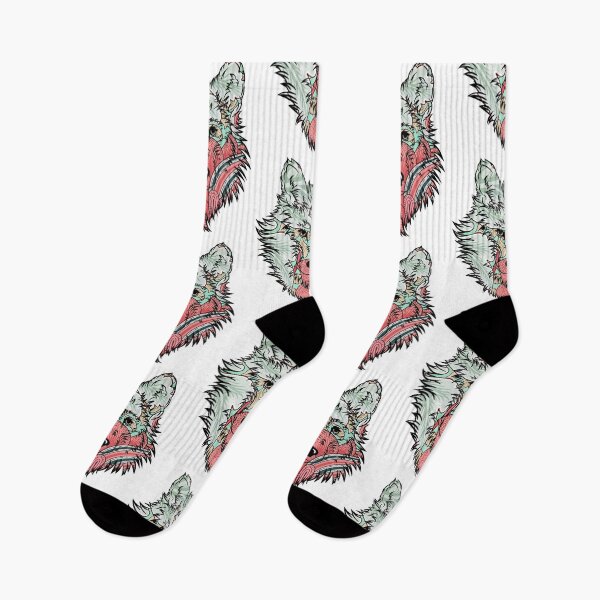 Item preview,  Wolf's head floral designed and sold by Ascooepics.