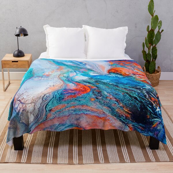 Item preview, Marble Effect Color Pouring Acrylic Abstract Painting designed and sold by BluedarkArt.