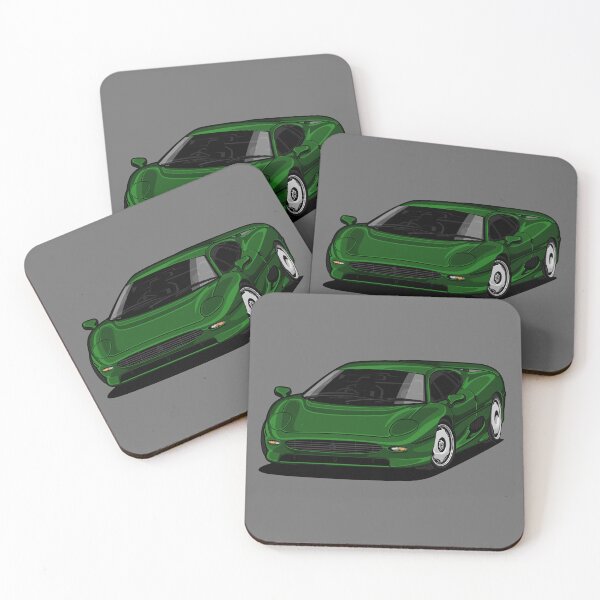 Item preview, Artwork Jag XJ 220 Hard Top Heritage British Classic green designed and sold by SketchNinja.