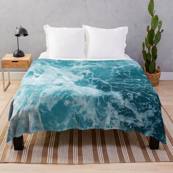Item preview, Electric Blue Ocean Wave Canvas Print designed and sold by pocketgraphic.