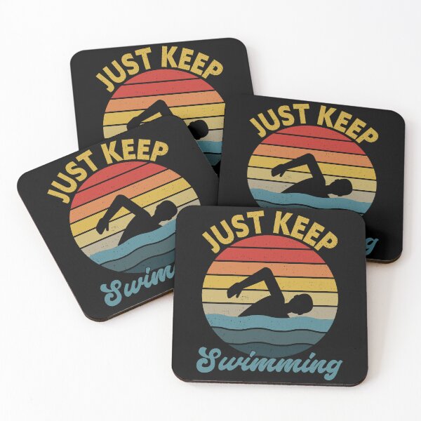 Item preview, Just Keep Swimming Cool Sunset Vintage Swimming Lover designed and sold by SuperFashion.