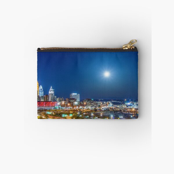Item preview, 2014 Cincinnati Ohio Night Skyline with a Full Moon designed and sold by DaveFilm.