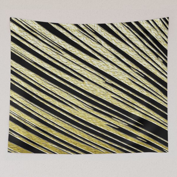 Item preview, Onyx and Gold Stripes designed and sold by fatenanwar.