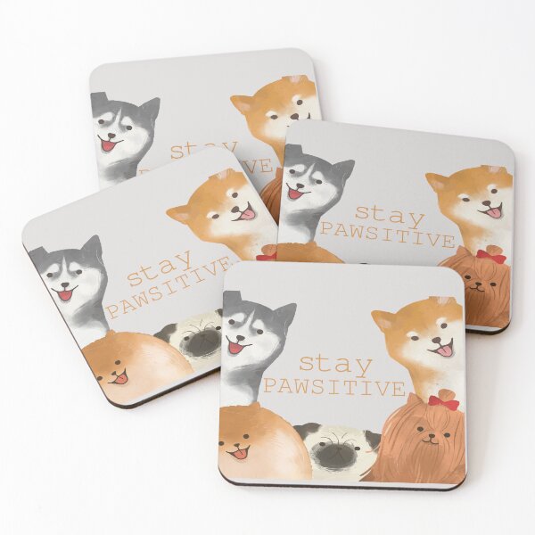 Item preview, Stay Pawsitive Cute Watercolor Dogs designed and sold by LashCreations.