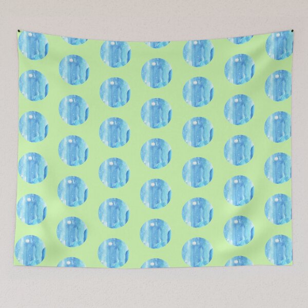 Item preview, Blue green watercolor circles designed and sold by lausn.