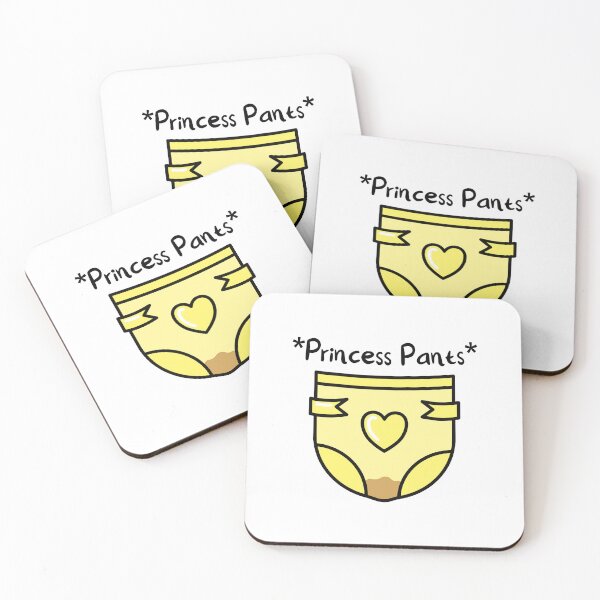 Item preview, ABDL Pañal Princesa Pantalones (Amarillo) designed and sold by Kinky Penguin.