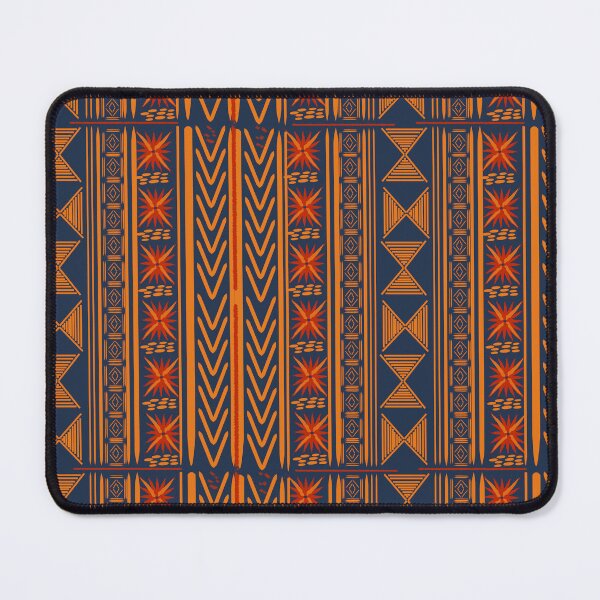 Artikelvorschau, Boho-Mudcloth (Blau, Gold, Persimmon) entworfen und verkauft von RoxanneG.