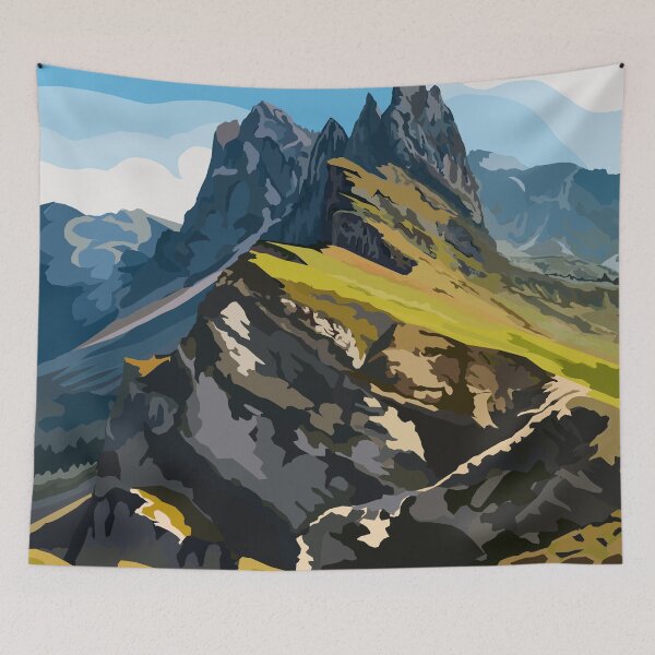 Item preview, High mountains in the morning designed and sold by ArtNaomiViki.