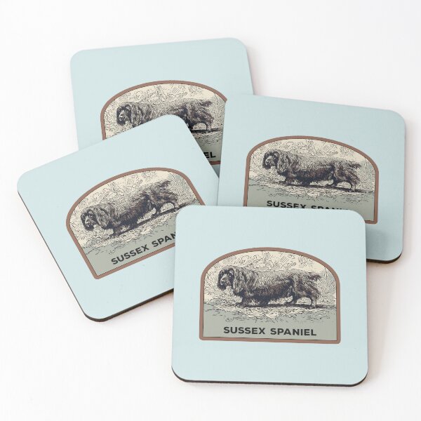 Item preview, Dog Sussex Spaniel illustration designed and sold by Lemomo-zoo.