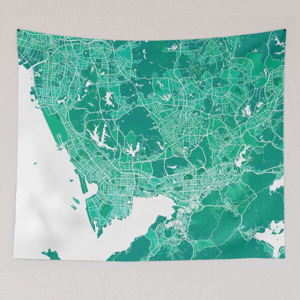 Item preview, Shenzhen City Map of China - Watercolor designed and sold by deMAP.