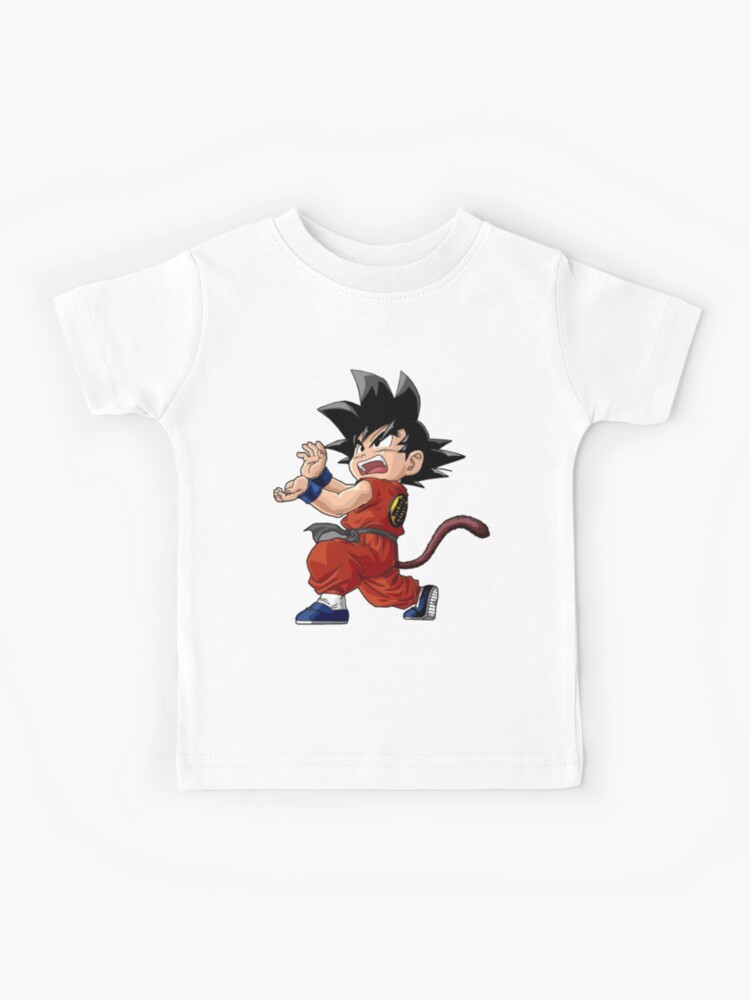 Boys' white Son Goku image DRAGON BALL T-shirt