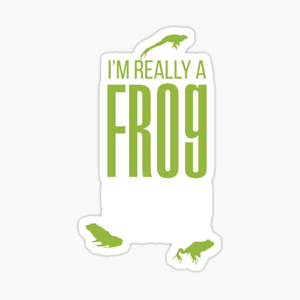 Frog Costume Frog Catcher Frog Hunter Funny Frog' Sticker