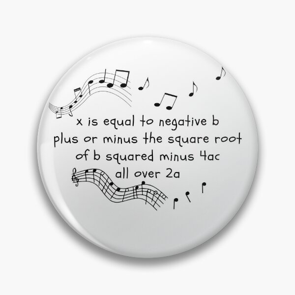 Item preview, Quadratic Formula Song - Math Equation Rhyme designed and sold by Quirkdom.