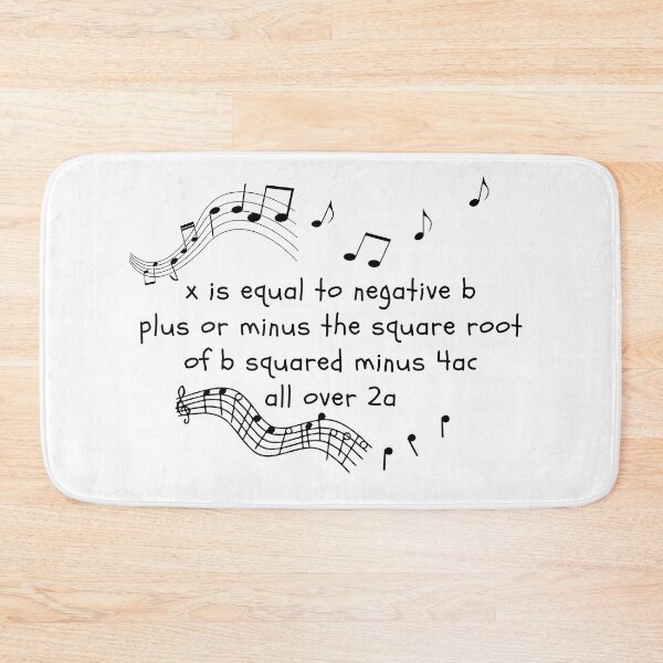 Item preview, Quadratic Formula Song - Math Equation Rhyme designed and sold by Quirkdom.