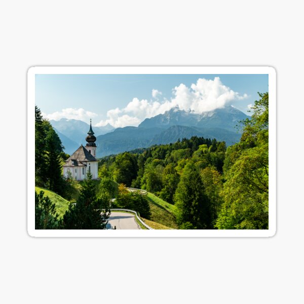 The pilgrimage church Maria Gern - Berchtesgaden - Berchtesgaden Alps Sticker
