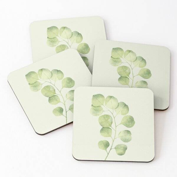 Item preview, Green eucalyptus branch botanical illustration  designed and sold by helga-wigandt.