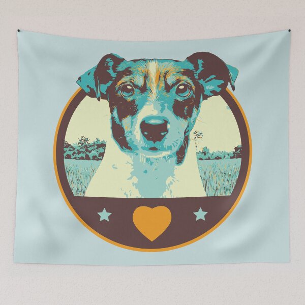 Aperçu de l'œuvre J'adore le chien Jack Russel Terrier créée et vendue par Lemomo-zoo.