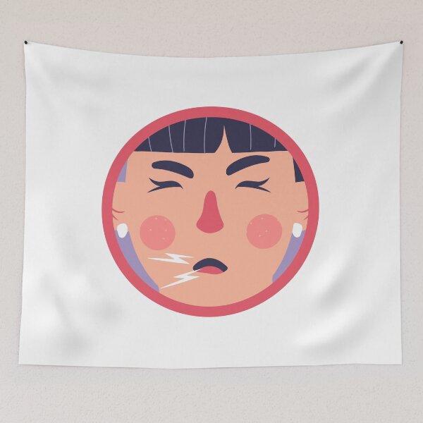 Item preview, covid-19 symptom girl cough designed and sold by handriart.
