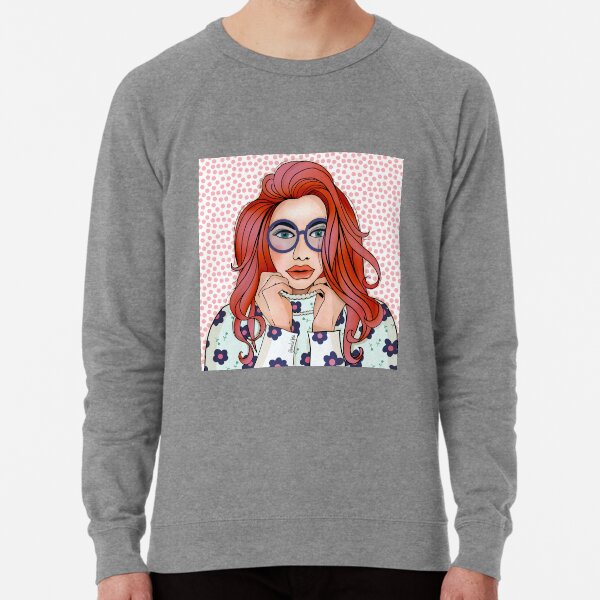 Pop Girl illustration Lightweight Sweatshirt