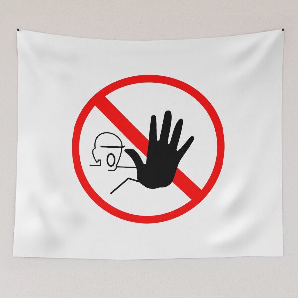 Item preview, do not enter sign with han grafhic designed and sold by handriart.