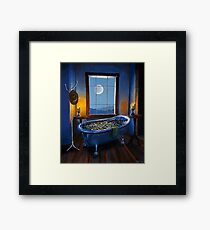 "Blue Bath and Beyond" Framed Print