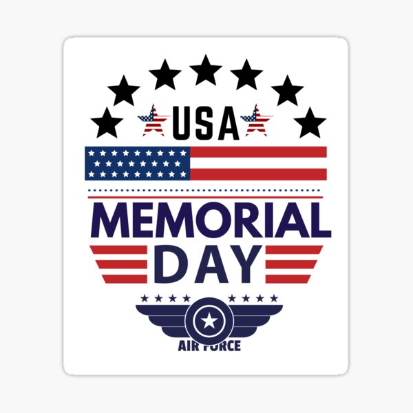 Memorial day quotes for 2022- USA memorial day. Sticker