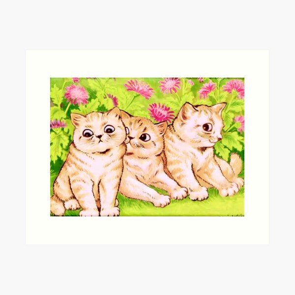 Item preview, Three Kittens by Louis Wain designed and sold by yoloforever.