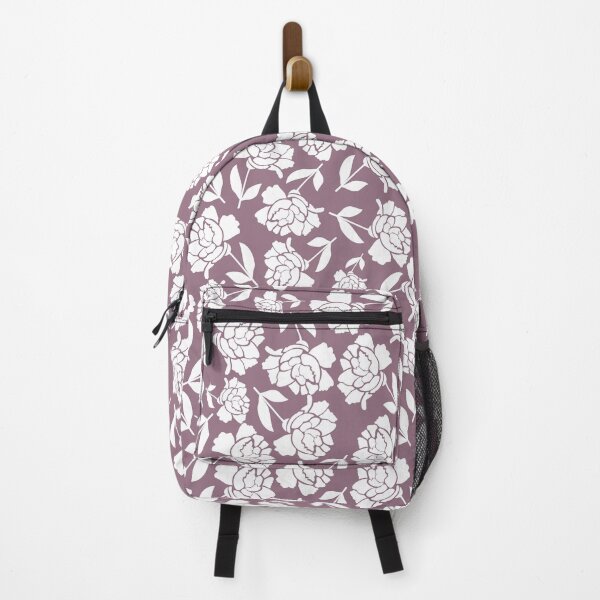 Item preview, Tossed Roses White on Martha's Mauve Half-drop Repeat 5748 designed and sold by Art in My Loft.