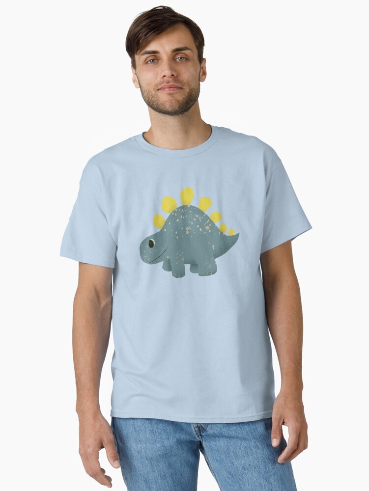 Thumbnail 2 of 7, Classic T-Shirt, Boys Cute and Modern Blue T-Rex Dinosaur Pattern Kids designed and sold by aimeegray.