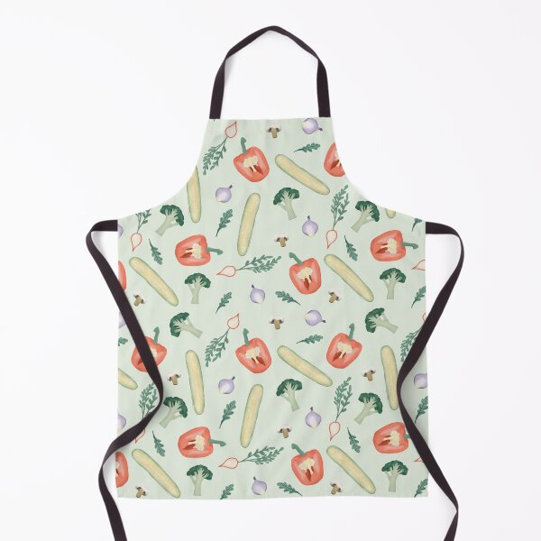 Item preview, Whimsical Green Vegetable Illustration Pattern designed and sold by Aimee Gray.